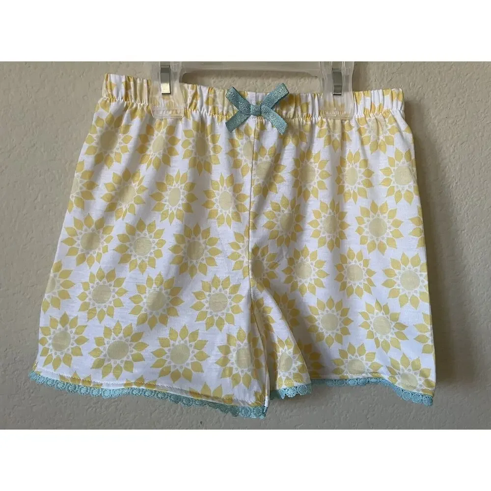 Disney Frozen Princess Anna Elsa Cap Sleeve Top Shorts Pajama Set Size 9/10